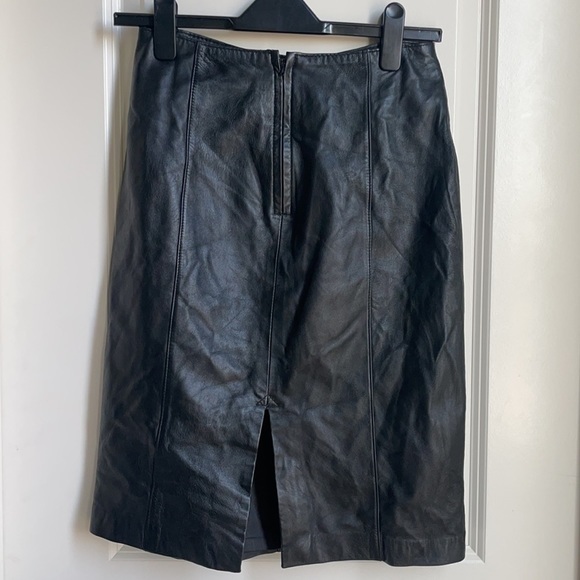 90s Leather Skirt - Picture 3 of 5